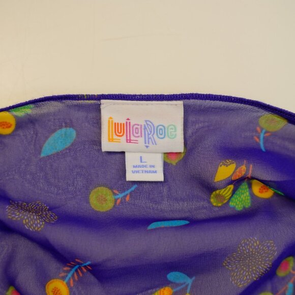 NEW LuLaRoe Monroe Purple Teal Tassle Sheer Cardigan Large Short Sleeve Open Fro - Picture 10 of 10